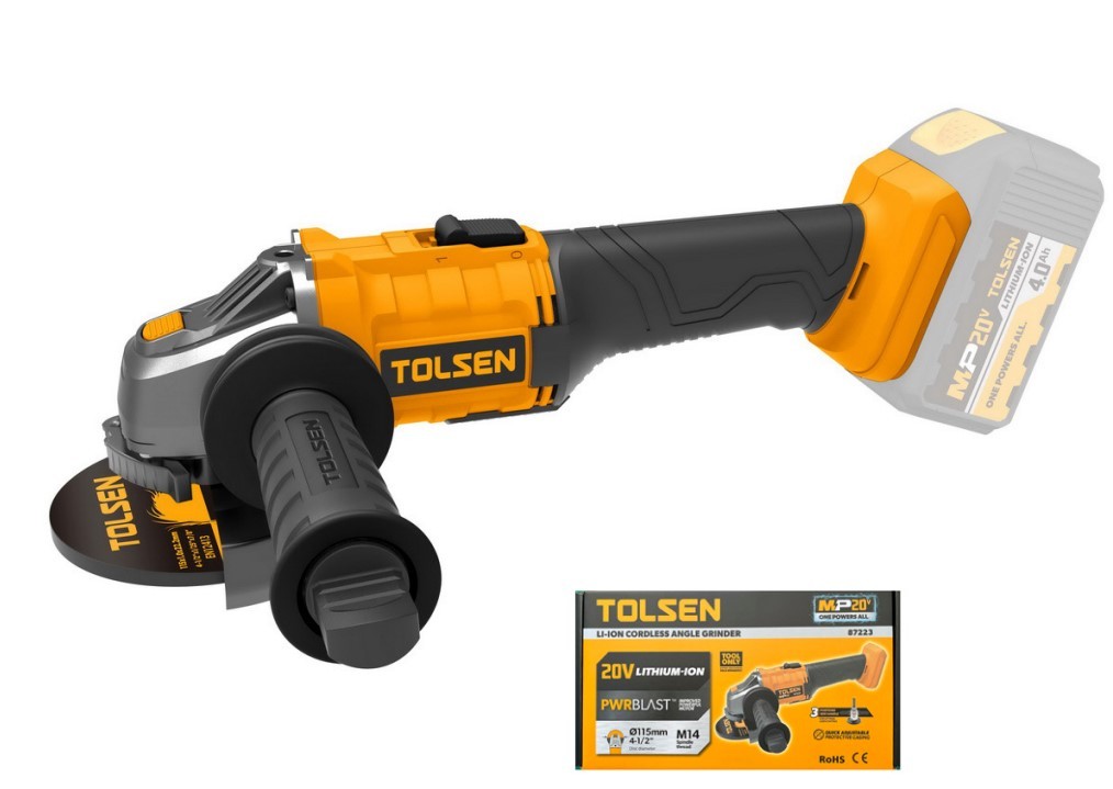 ESMERIL ANGULAR TOLSEN 4 1/2 INALAMBRICO